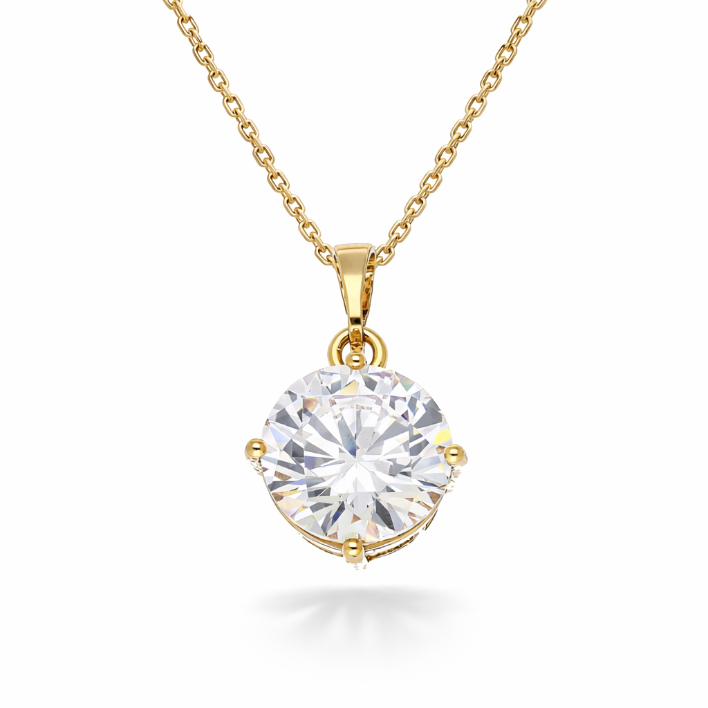 Naszyjnik Pozłacany 18K z Cyrkonią – Elegancki Prezent w Pudełku